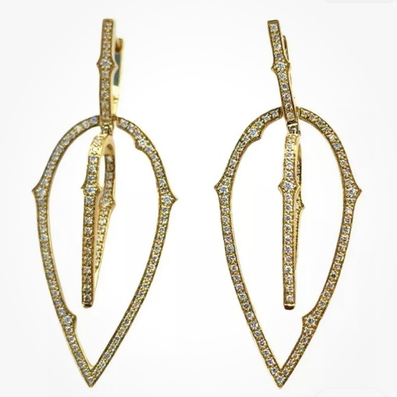 Stephen Webster 18k Yellow Gold and Diamond Convertible Earrings - Picture 3 of 11